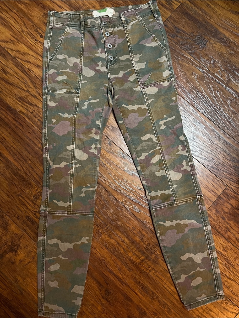 Anthropologie Camo High-Rise Button-Fly Women’s Jeans
